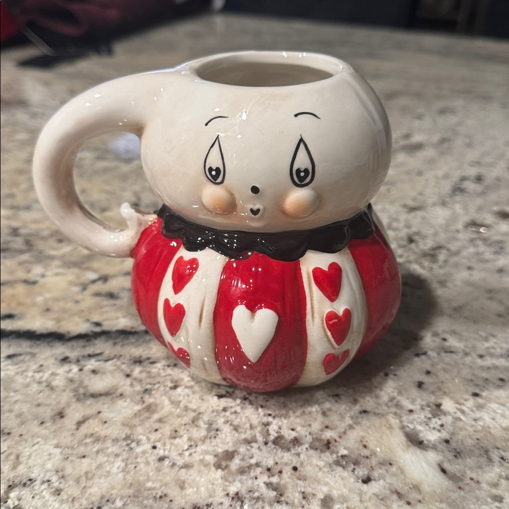 Johanna Parker Cute Heart Mug with Red and White Design